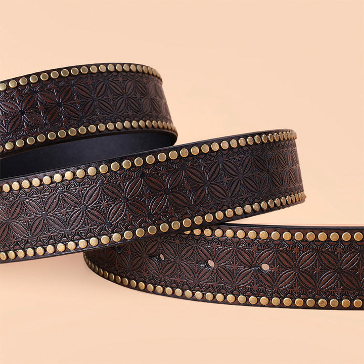 Robuster Cowboy Gürtel für Herren im Vintage-Stil, mit einzigartigen Tiermotiven und PU-Lederoptik.