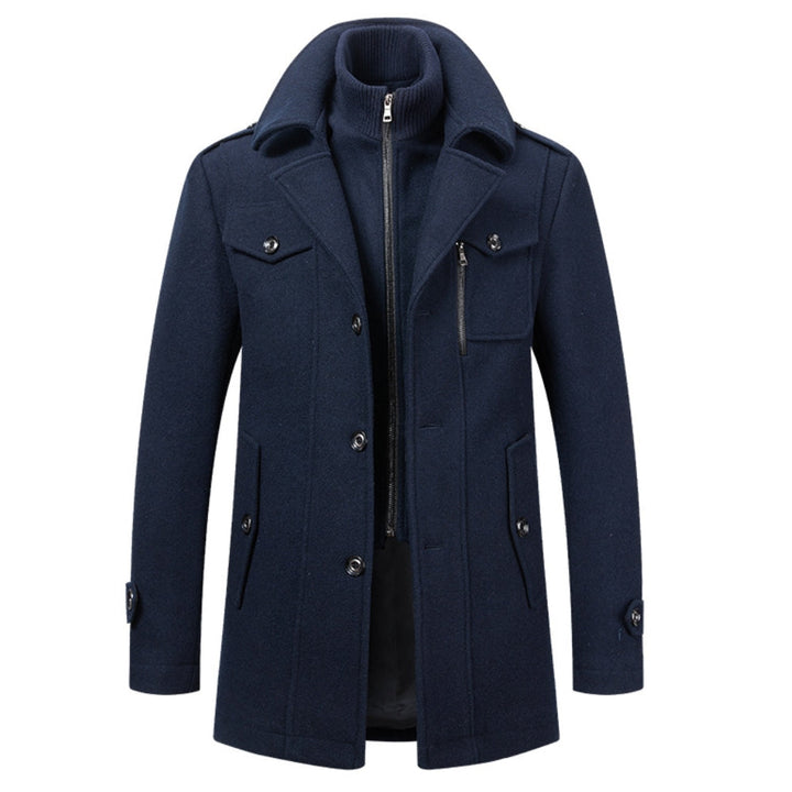 Hochwertiger Herren Eleganter Winddichter Wintermantel, Zweiteiler-Design für den anspruchsvollen Mann.