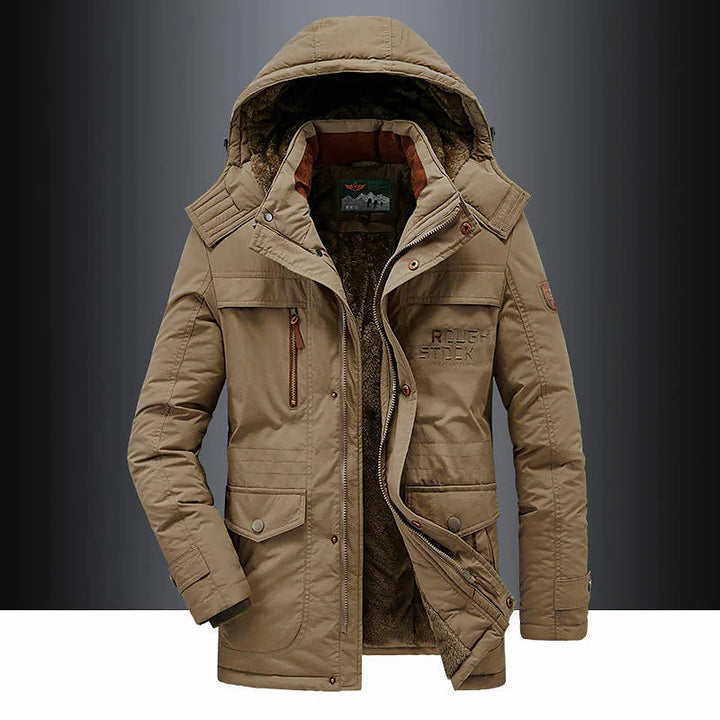 Warme Herren Winterjacke Parka, winddicht & gefüttert, perfekt für extreme Kälte und winterliche Outdoor-Aktivitäten.