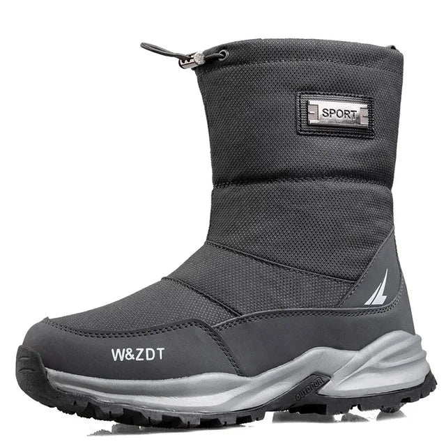 Robuste Herren Wanderschuhe, wasserdicht und rutschfest, mit Kälteschutz für extreme Winter.