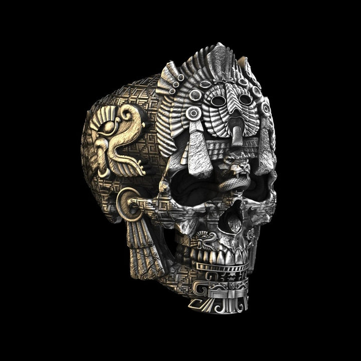 Markanter Herrenschmuck: Totenkopfring aus massivem Silber. Cooles Accessoire, das jedes Outfit aufwertet. Robustes Design.