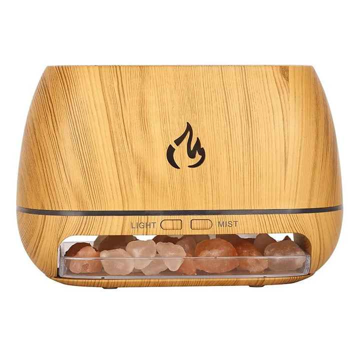 Himalaya-Salz Aroma-Diffuser mit sanftem Stimmungslicht, ideal für Entspannung & Wellness zuhause.