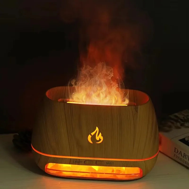 Dekorativer Aroma-Diffuser aus Himalaya-Salz mit warmem Licht für angenehmen Raumduft & entspannte Atmosphäre.
