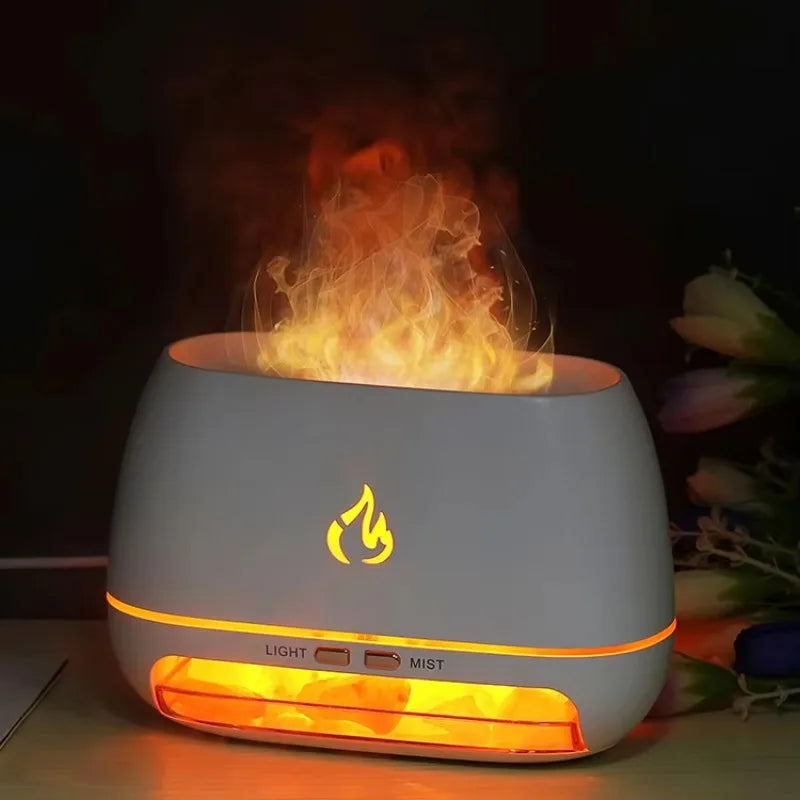 Stylischer Aroma-Diffuser mit echtem Himalaya-Salz und integriertem Stimmungslicht als einzigartiges Wohnaccessoire.