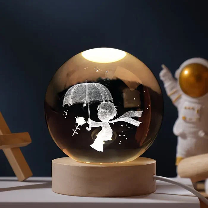 Elegante Himmelsleuchte Kugel bringt Sternenlicht und Galaxie-Atmosphäre ins Wohnzimmer. USB-Lampe.