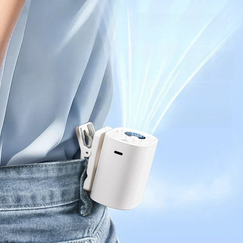 Praktisches Auto-Zubehör: Hipacool tragbarer Clip-Ventilator, USB-betrieben, 360° & 100 Geschw. fürs Auto.