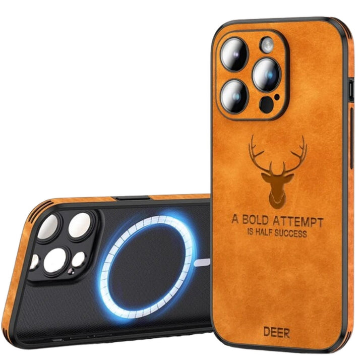 Edle Wildleder iPhone Hülle, stoßfest & weich, mit Kamera Schutz für Ihr Gerät.