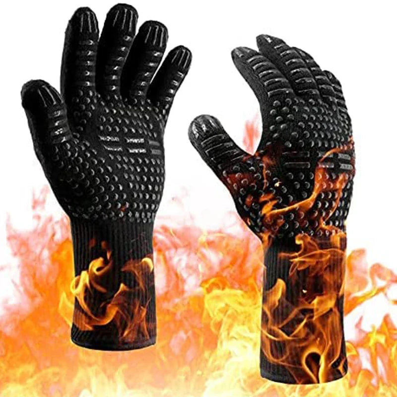 Hitzebeständiger Grillhandschuh (800°C) für BBQ. Rutschfest, feuerfest – ideal für sicheres Grillen.