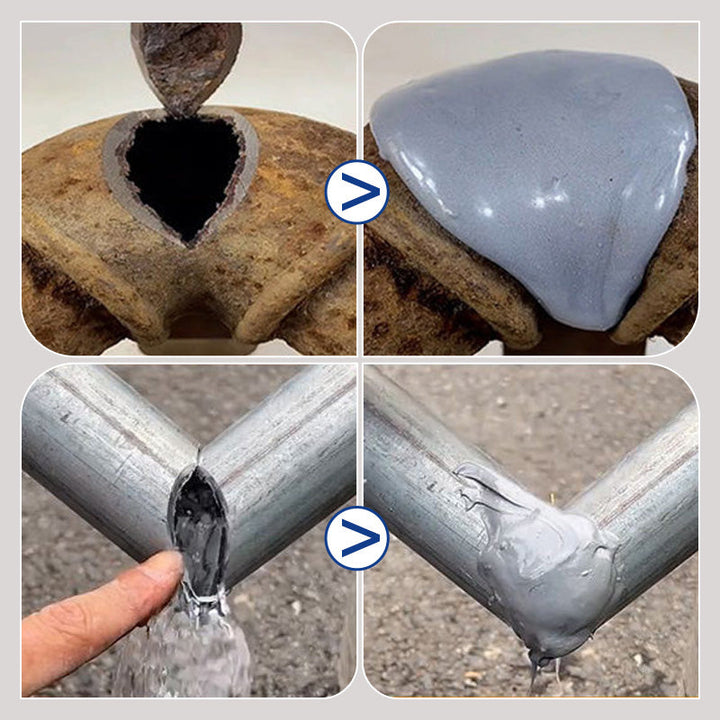 Reparaturkleber: Gießharz in Flüssigmetall-Form für starke, wasserfeste Metallreparaturen.