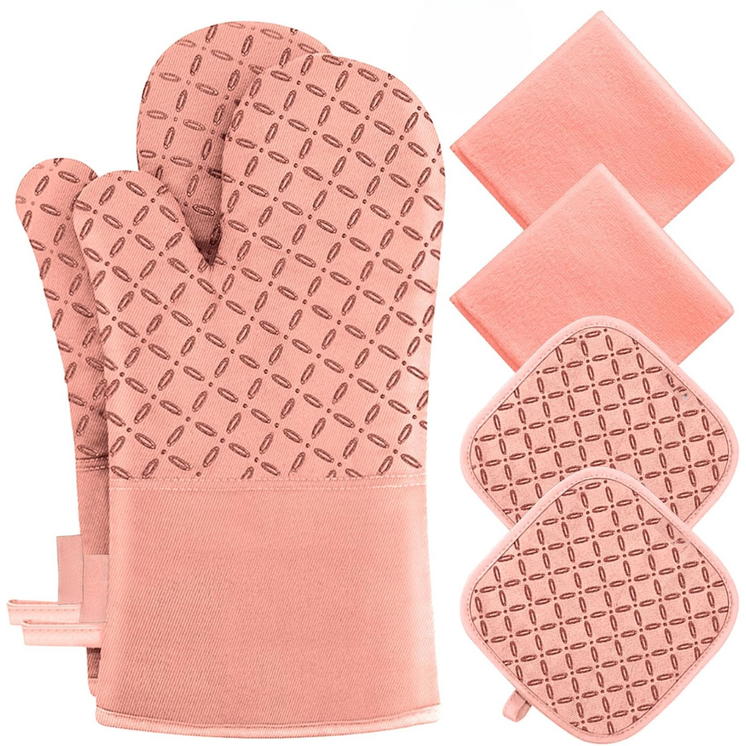 Geschenkidee: 6-teiliges Ofenhandschuh-Set für Küche, hitzebeständig, perfekt für jeden Haushalt.