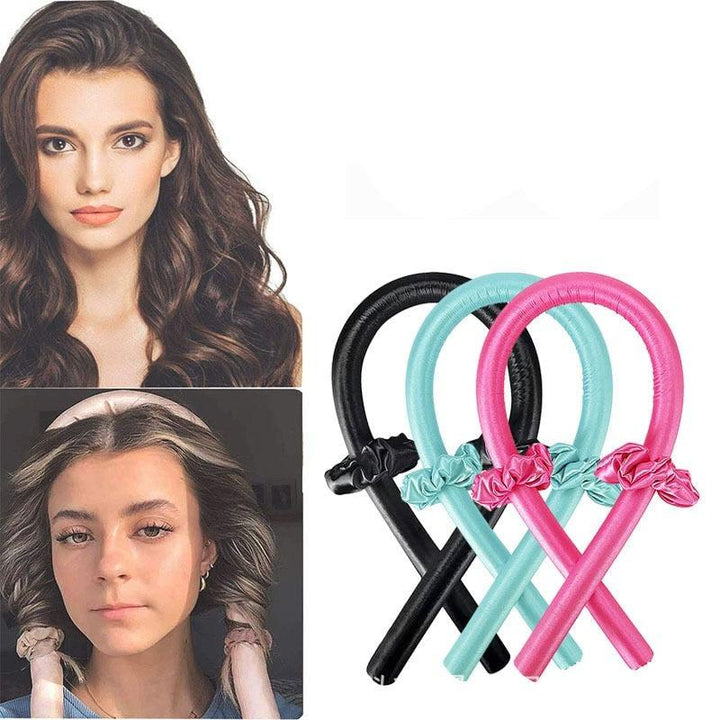 Hitzefreier Lockenstab für schonende, voluminöse Locken. Damen Haarpflege Tool für gesunde Haare.
