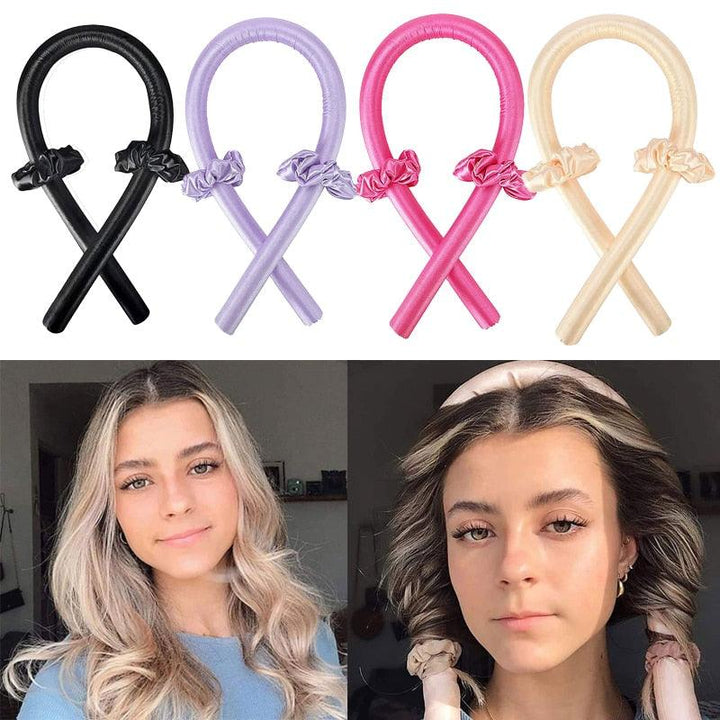Frau mit wunderschönen, hitzefrei gestylten Locken. Natürliches Volumen und Glanz für jedes Damenstyling.