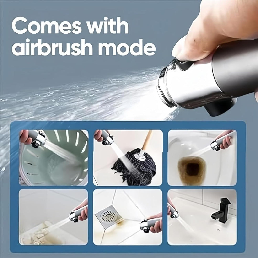 Multifunktionale Handbrause: Hochdruck, 3 Strahlarten und Wasserfilter für optimale Reinigung und Wohlbefinden.