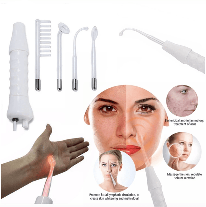 Schönheitsgerät zur Aknebehandlung und Faltenreduzierung durch Hochfrequenztherapie.