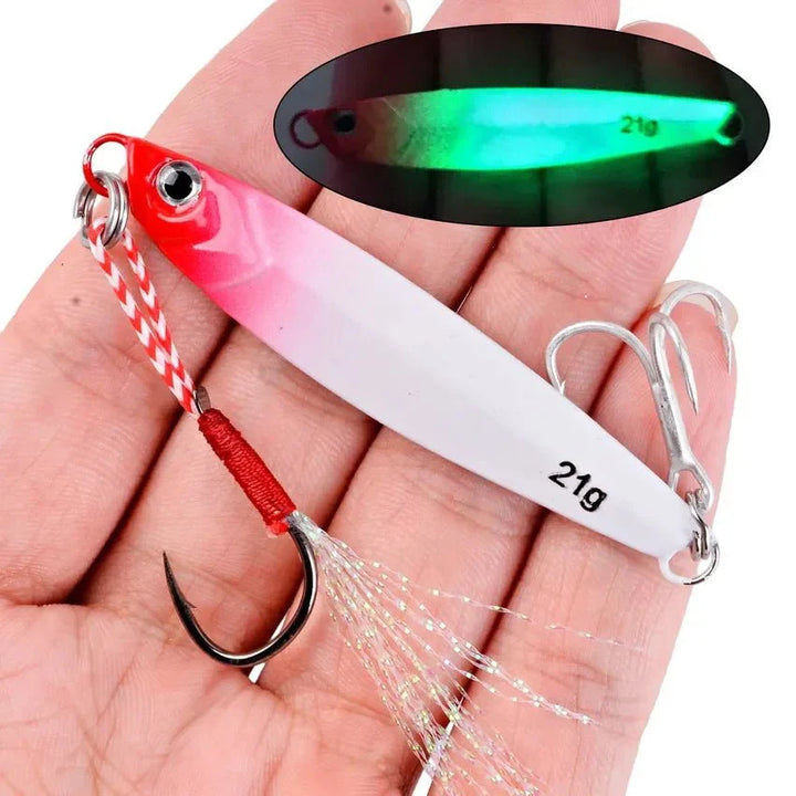 Vielseitige Metall Jigs zum Jiggen und Raubfischangeln im Salzwasser, unentbehrlich für den Fischfang.