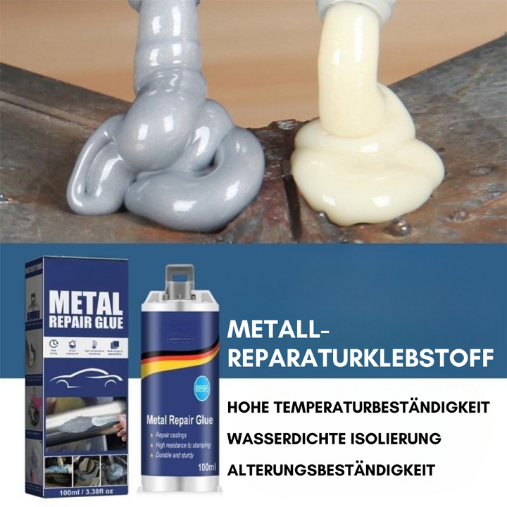 Industrieller Metallreparaturkleber zum Kaltschweißen von Gusseisen, Stahl & Aluminium. Starke, hitzebeständige Verbindung.