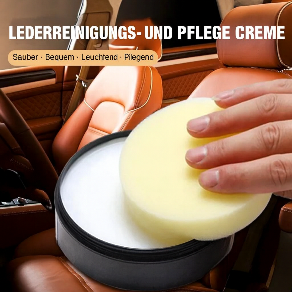 Hochwertige Lederpflegecreme für Glanz & Schutz von Autositzen, Ledermöbeln und Schuhen.