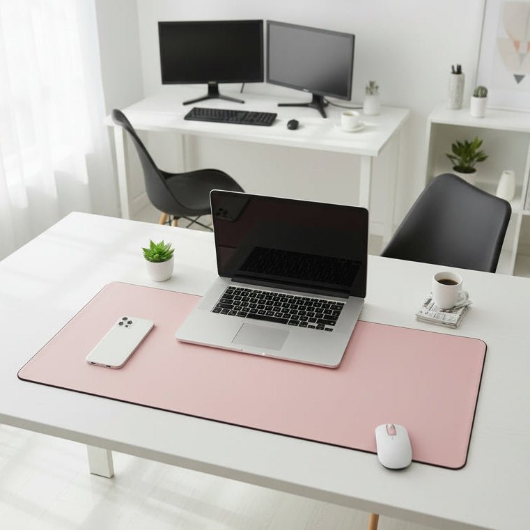 Hochwertige PU-Leder Schreibtischunterlage, wasserfest & rutschfest. Optimaler Schutz für den Arbeitsplatz im Büro.