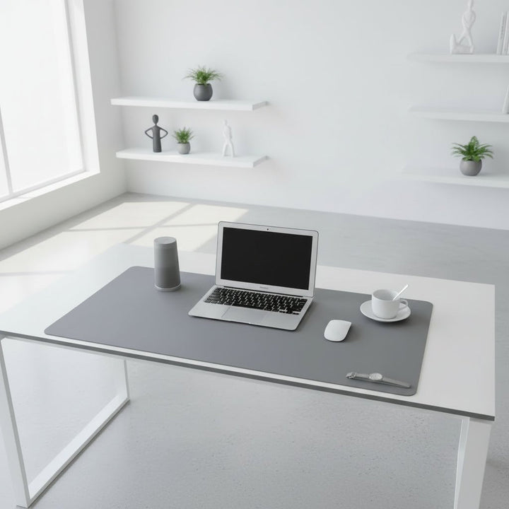 Stylische rosa PU-Leder Desktop-Matte, wasserfest. Perfektes Accessoire für den Home-Office-Arbeitsplatz.