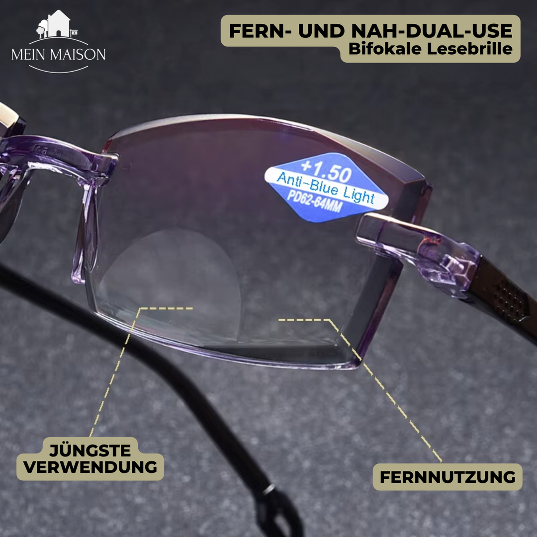 Gleitsichtbrille ProtectedVision mit Blaulichtfilter schützt die Augen vor digitalen Bildschirmen und Belastung.
