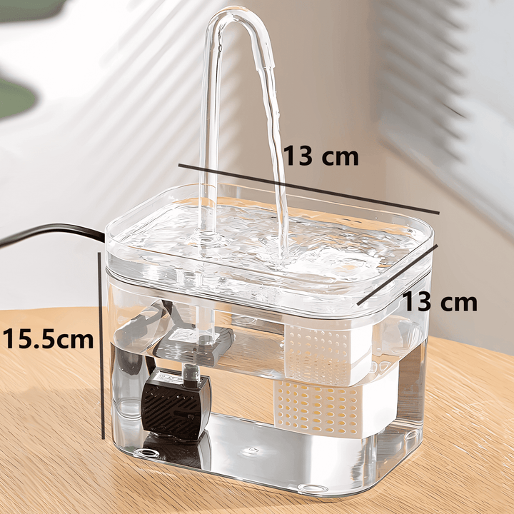 Eleganter Trinkbrunnen Katze für sauberes, gefiltertes Wasser, ideal für Hydratation.