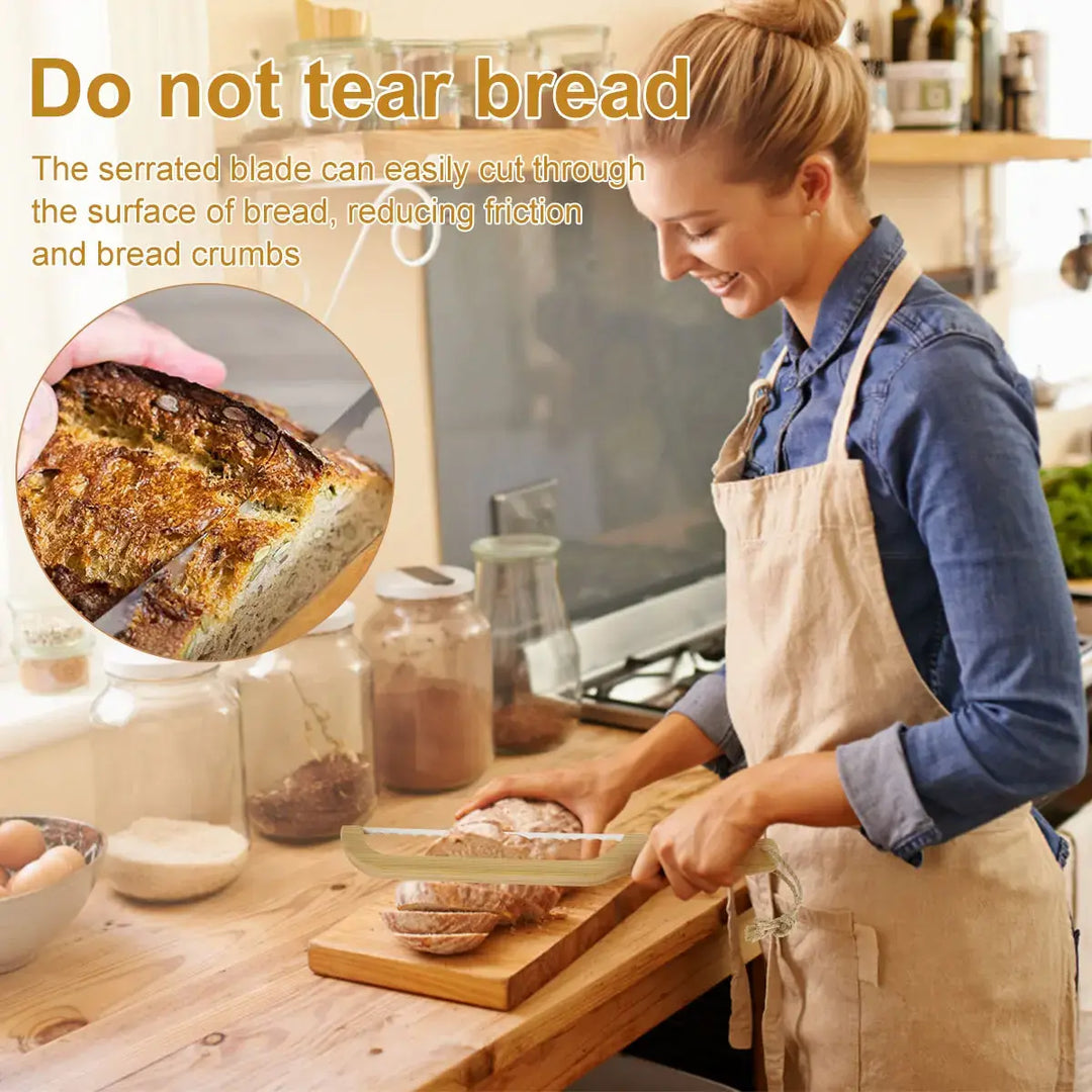 Spezielles Brotschneidewerkzeug für Backliebhaber, sichert perfekte Scheiben vom selbstgebackenen Brot.