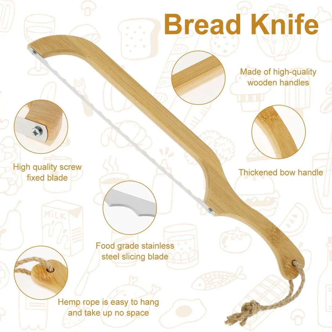 Profi-Brotmesser für die Küche, ideal für Baguette und andere Backwaren; mit sicherem und komfortablem Holzgriff.