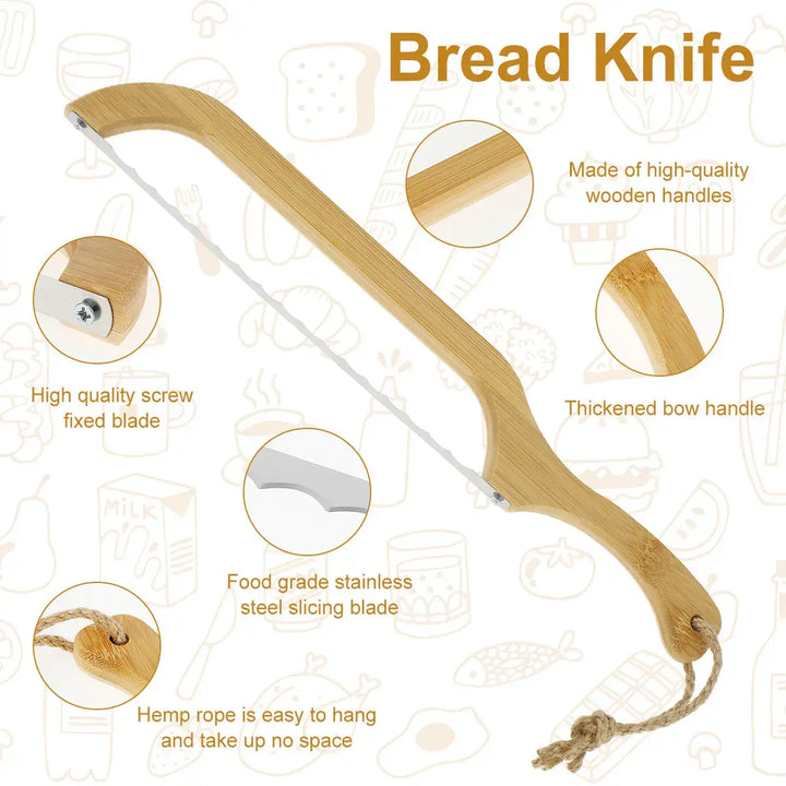 Profi-Brotmesser für die Küche, ideal für Baguette und andere Backwaren; mit sicherem und komfortablem Holzgriff.