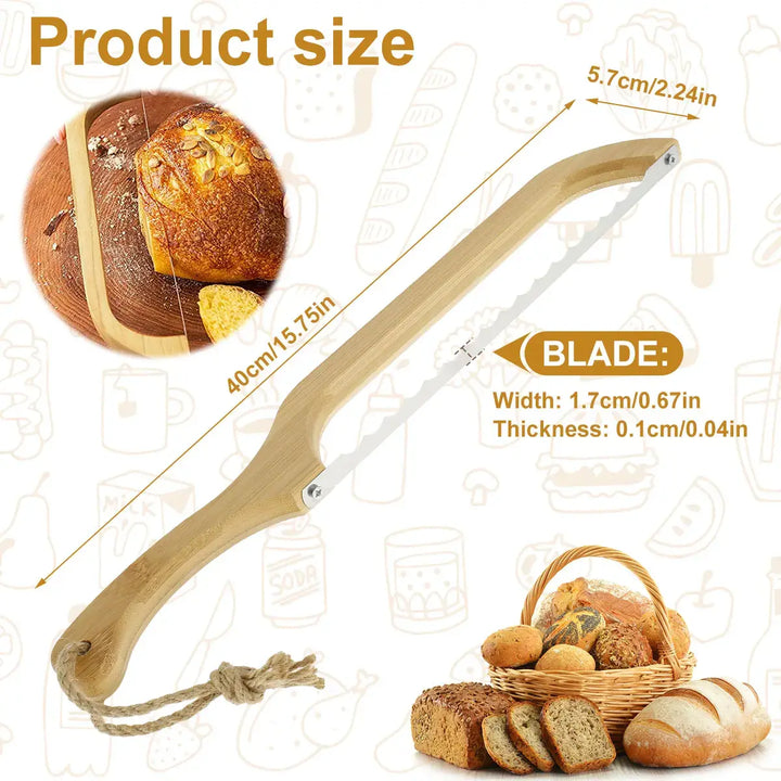 Langlebiges Brotmesser aus hochwertigem Edelstahl mit ergonomischem Holzgriff für dauerhaften Gebrauch in der Küche.