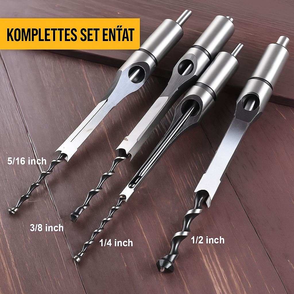 Präzisions-Hohlmeißel-Bohrer, 10mm, für Stemmmaschinen. Perfekt für Schreiner & Heimwerker.