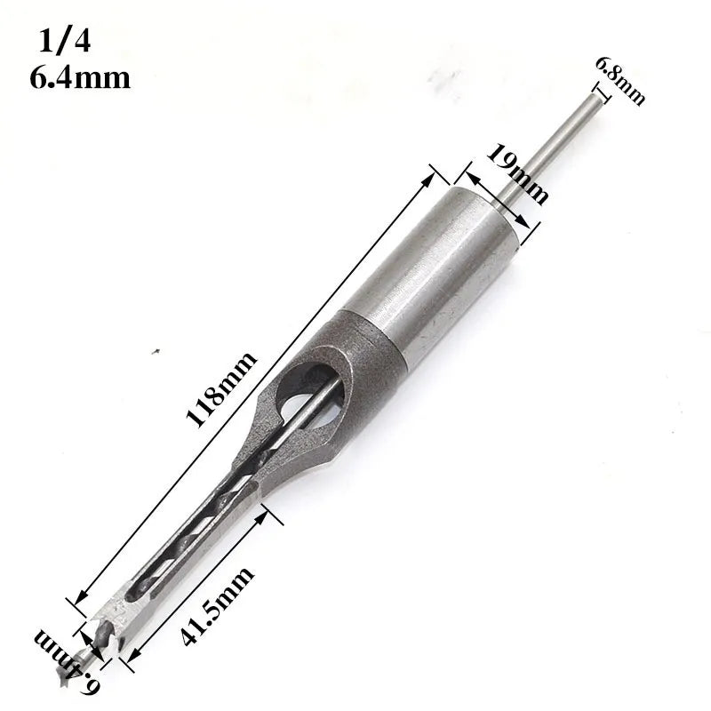 Hohlmeißel-Bohrer (6mm) für feine, quadratische Löcher. Unverzichtbares Tischlerwerkzeug.