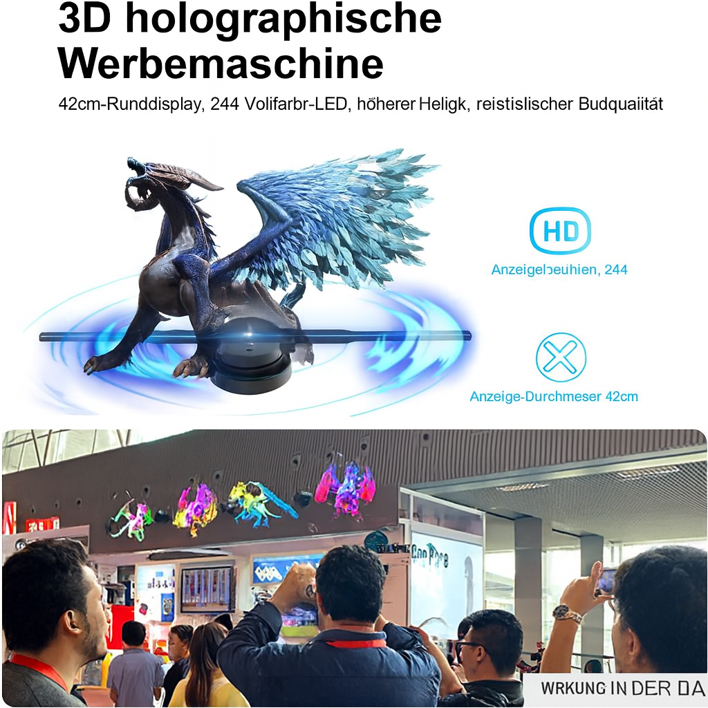 HoloVision 3D Hologramm Projektor für beeindruckende visuelle Effekte und Heimkino-Erlebnisse.