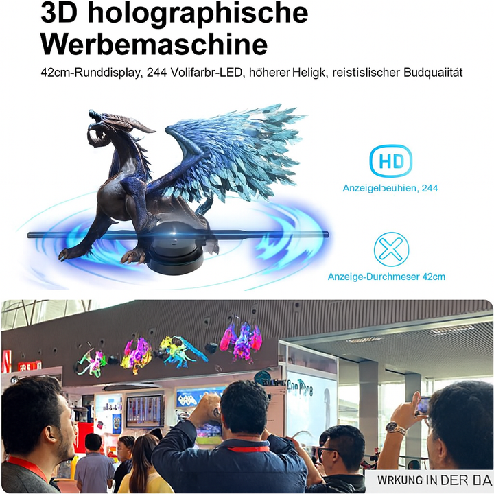 HoloVision 3D Hologramm Projektor für beeindruckende visuelle Effekte und Heimkino-Erlebnisse.