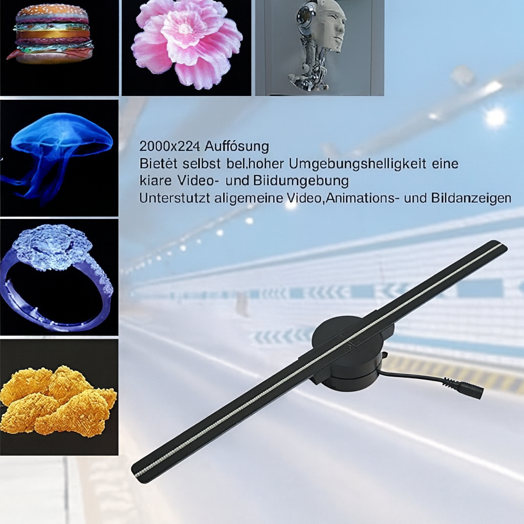 Detailreiche 3D Hologramm Projektion: Der HoloVision Projektor bringt Magie mit visuellen Effekten nach Hause.