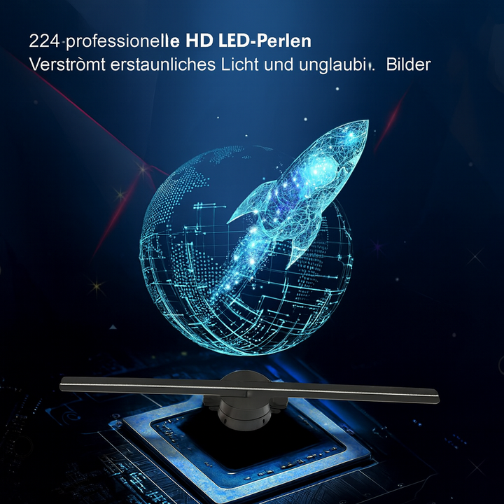 Kompakter HoloVision 3D Hologramm Projektor für einfache Installation und sofortige Lichtshow-Effekte.