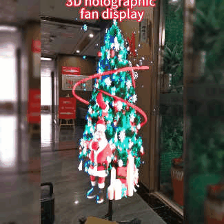 Leistungsstarker LED Projektor HoloVision für brillante 3D Hologramme, gesteuert per App für beste Effekte.