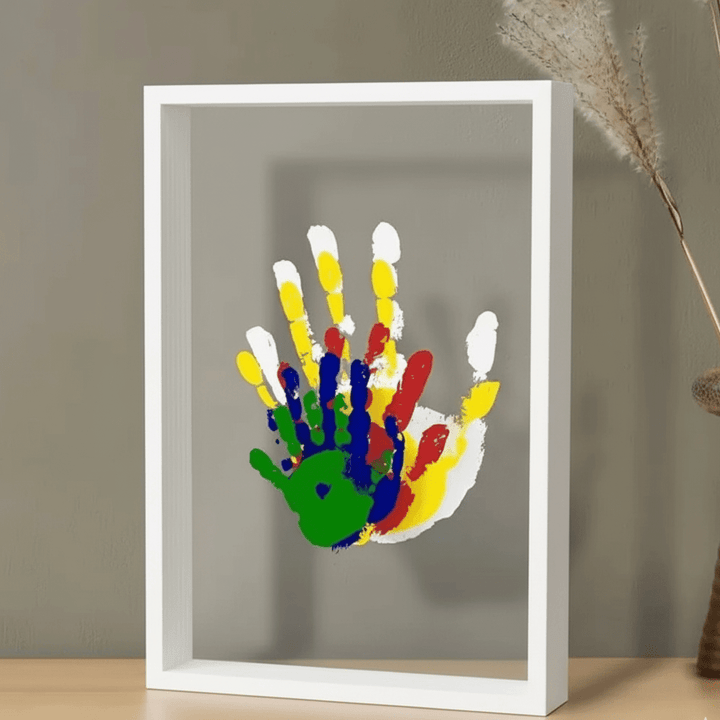 DIY Hand- & Fußabdruck Set für Neugeborene. Holzrahmen inklusive Tonset für bleibende Erinnerungen und Andenken.