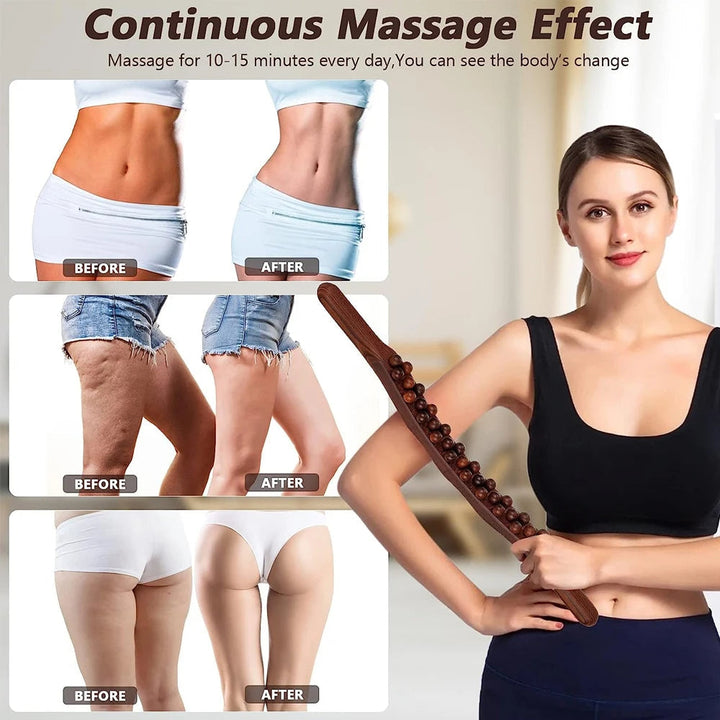 Gua Sha Holzstab fördert die Durchblutung und bietet tiefe Körperentspannung für nachhaltiges Wellness.