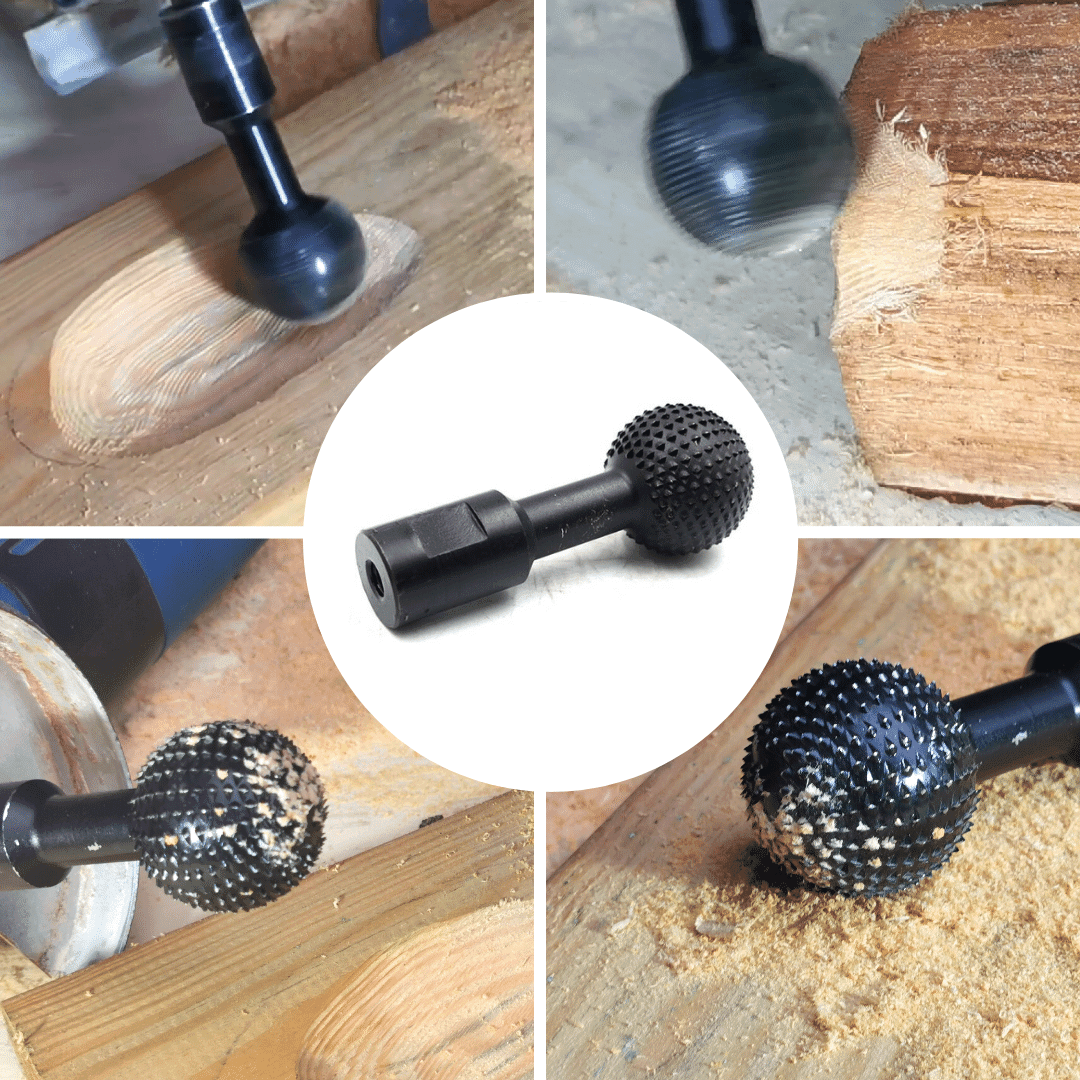 Holzfräskopf für Holzschnitzerei, ideal für DIY Holzkunst. Winkelschleifer Zubehör für präzises Schnitzen.