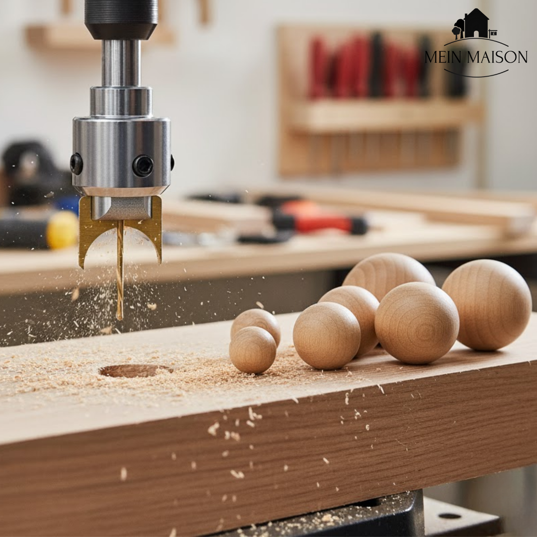 Holzperlen Bohrer Set mit verschiedenen Größen für präzise Holzbearbeitung; ideal für DIY und Bastelprojekte.