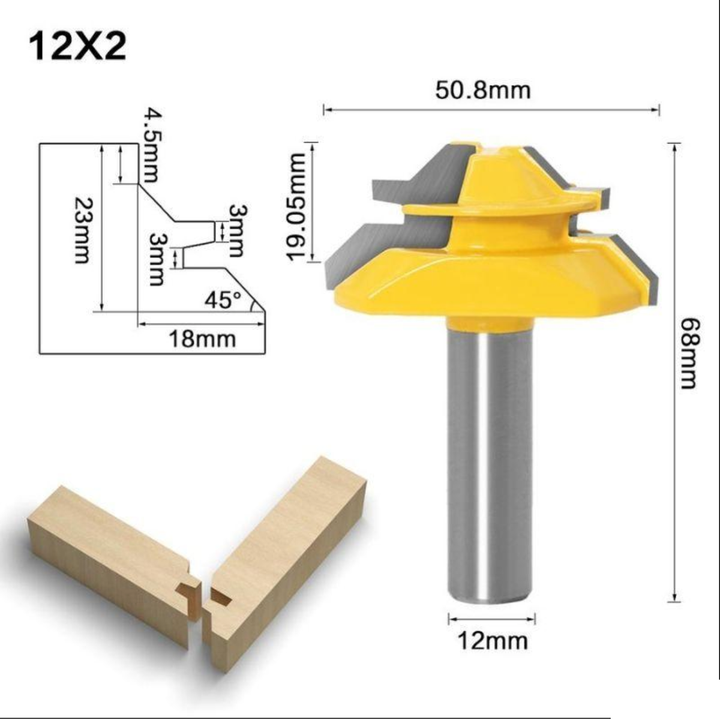 Robuster Fräser für stabile und wackelfreie Holzverbindungen im Möbelbau und bei Präzisionsarbeiten.