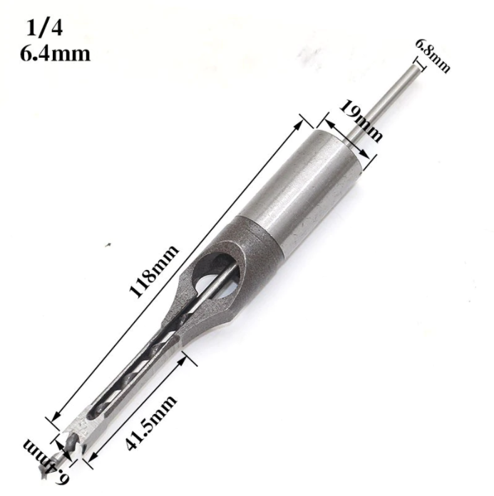 Robustes Metall-Adapter Set für Bohrmaschinen, langlebiges Werkstattzubehör für stabile Holzverbindungen.