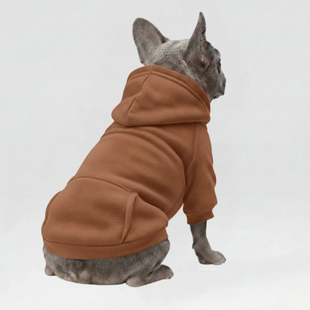 Warmer Haustier-Hoodie, stilvoll und funktional. Perfekte Winterkleidung für aktive Hunde.