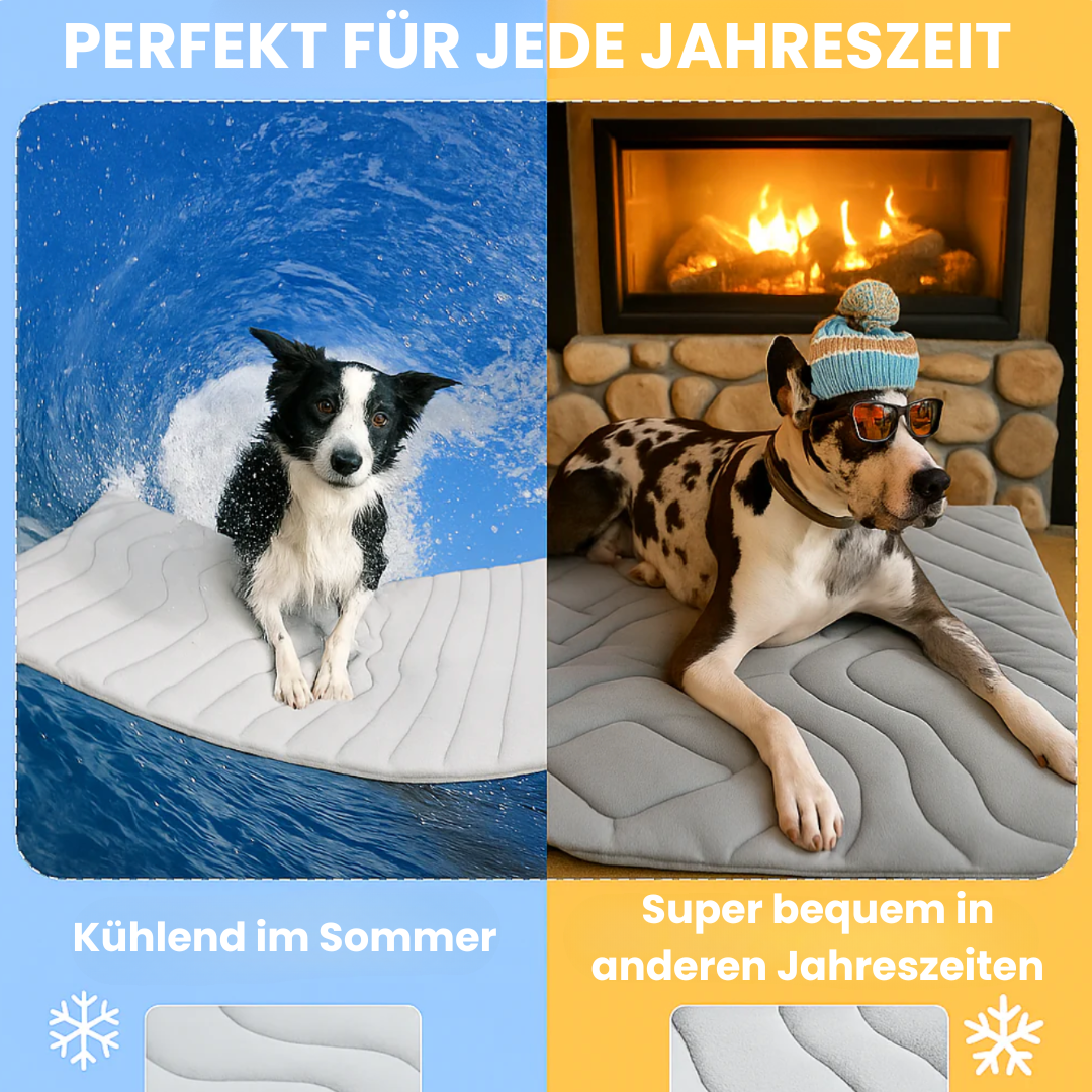 Selbstkühlende Hunde Kühlmatte von CoolBalance für eine angenehme Abkühlung an heißen Tagen.