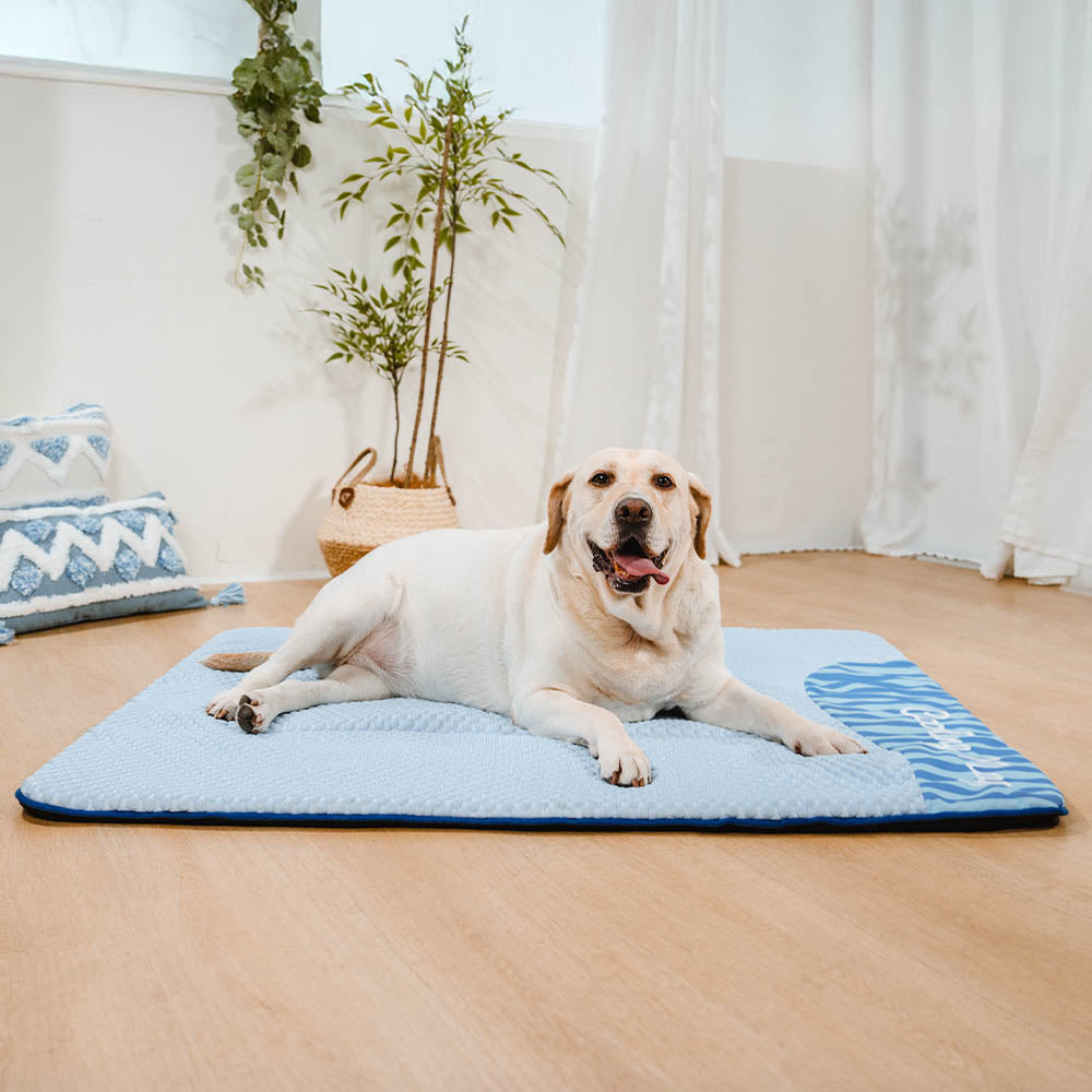Großaufnahme der Struktur der kühlenden Hundematte, waschbar & rutschfest.