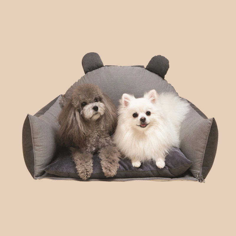 Modernes Hunde-Autobett Design, stilvolles Autozubehör für Hundebesitzer.