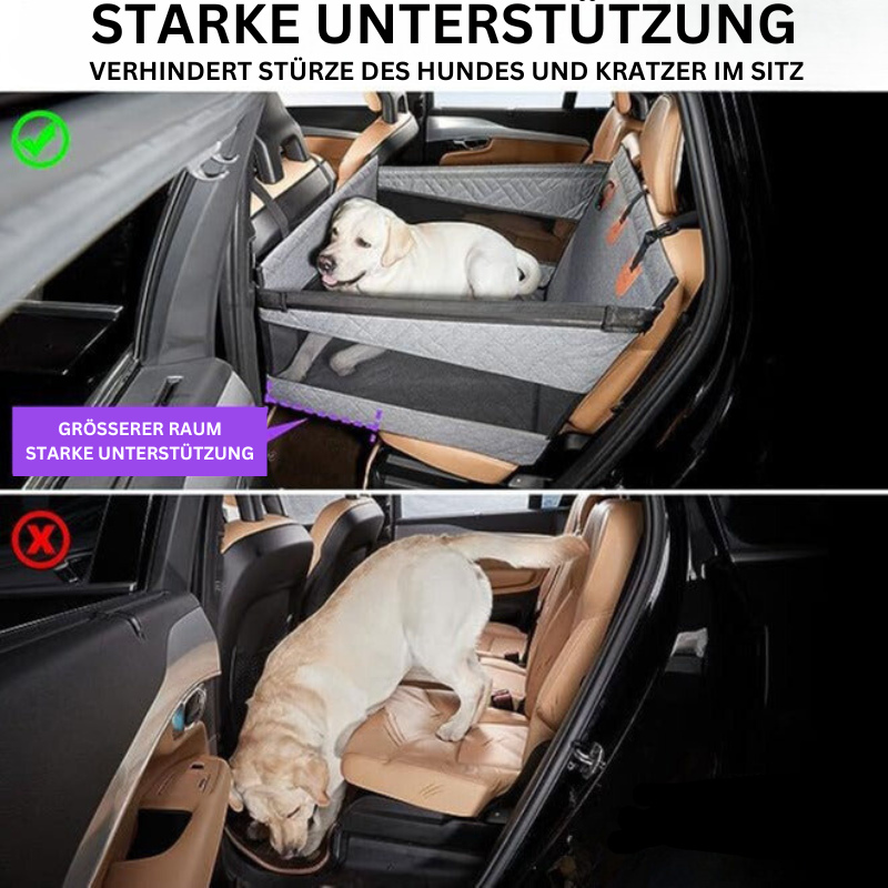 Robuster Hundesitz für Autos mit Hartboden, ideal als Transportsitz für sichere & stressfreie Reisen mit Ihrem Haustier.