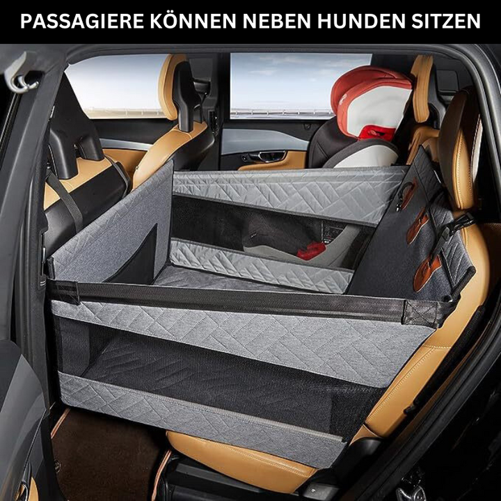 Stabiler Hunde Autositz mit Hartboden für sicheren Halt im Auto. Perfektes Hundezubehör für komfortablen Autotransport.