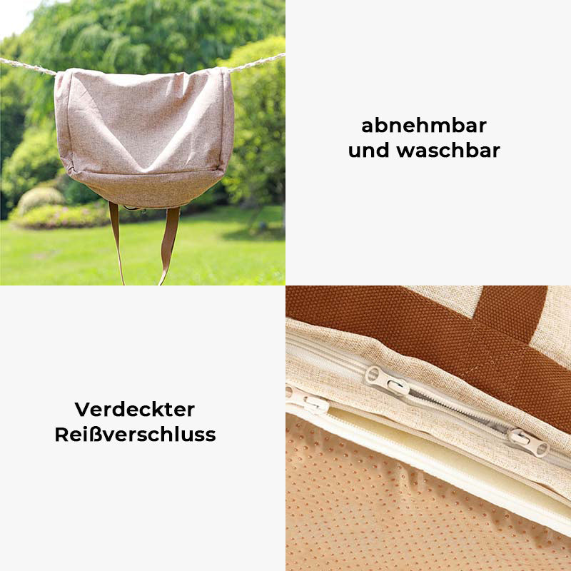 Hochwertiges Hunde Autositzbett in Hellkaffee, abnehmbar, waschbar & strapazierfähig.