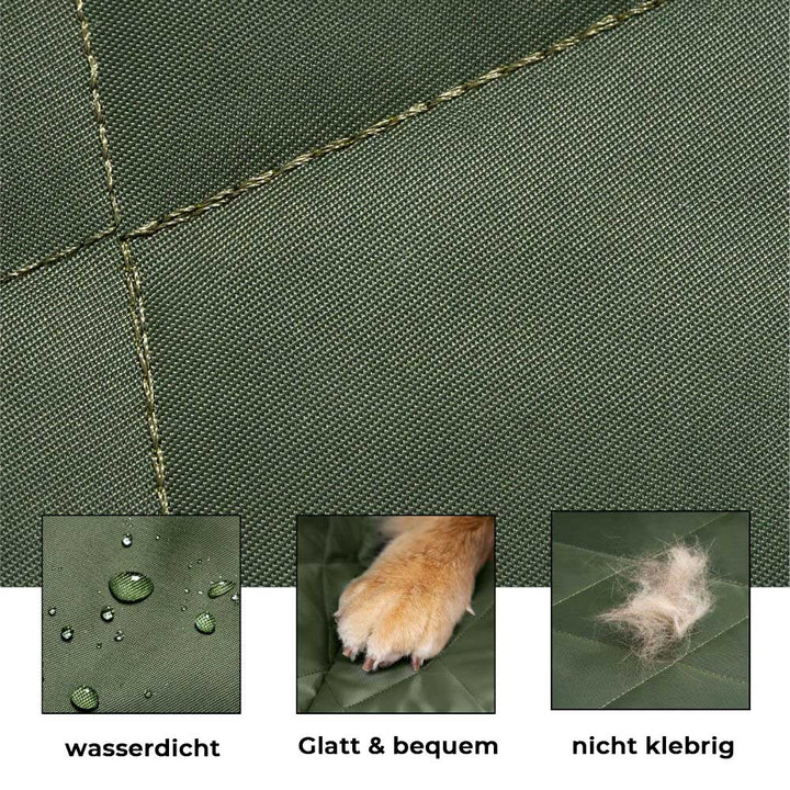 Komfortabler Hunde Autositz für sichere Reisen. Wasserdichter Rücksitzschutz & faltbares Design für Haustiere.